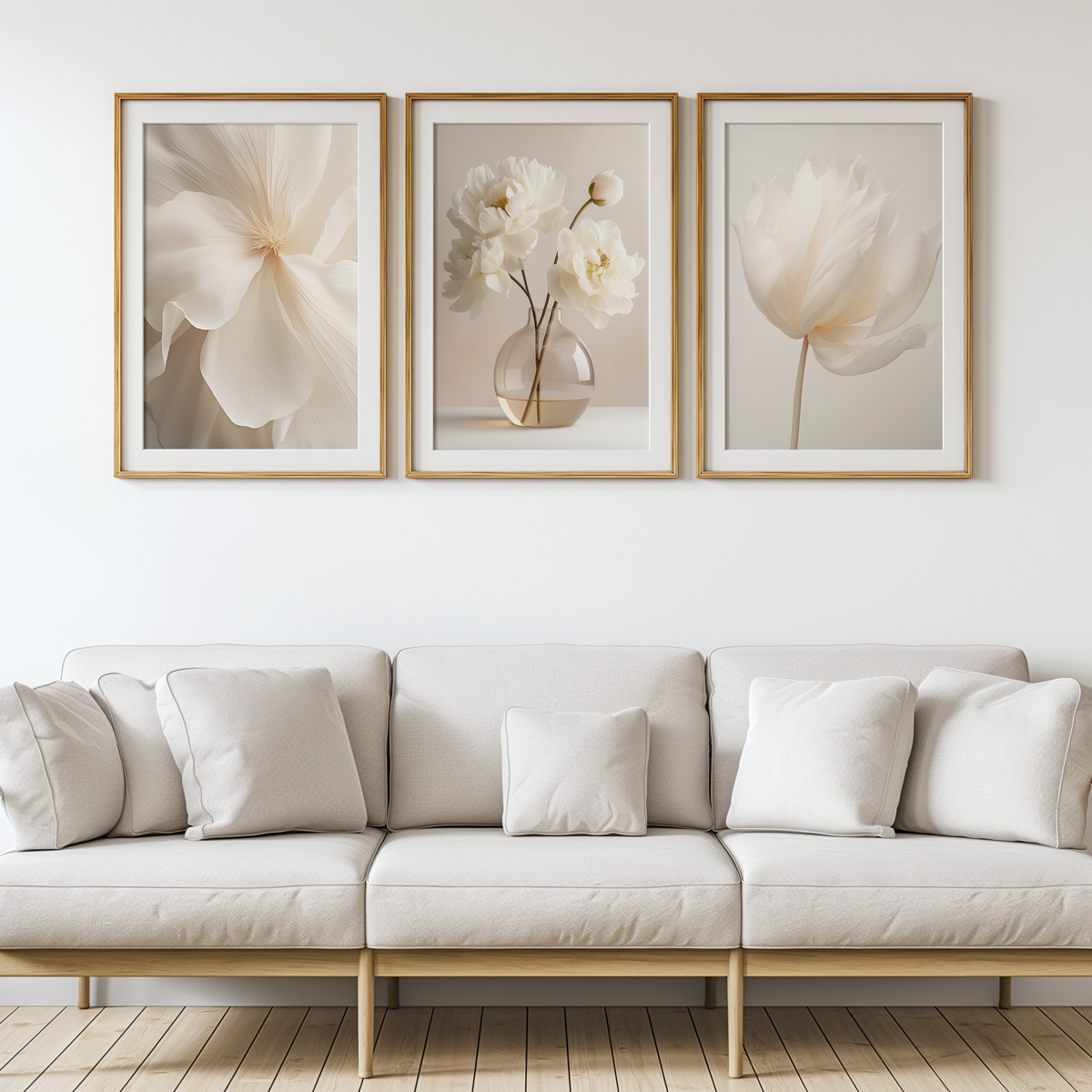 Live Plant Fertilizer - Set of 3 Minimalist White Peony