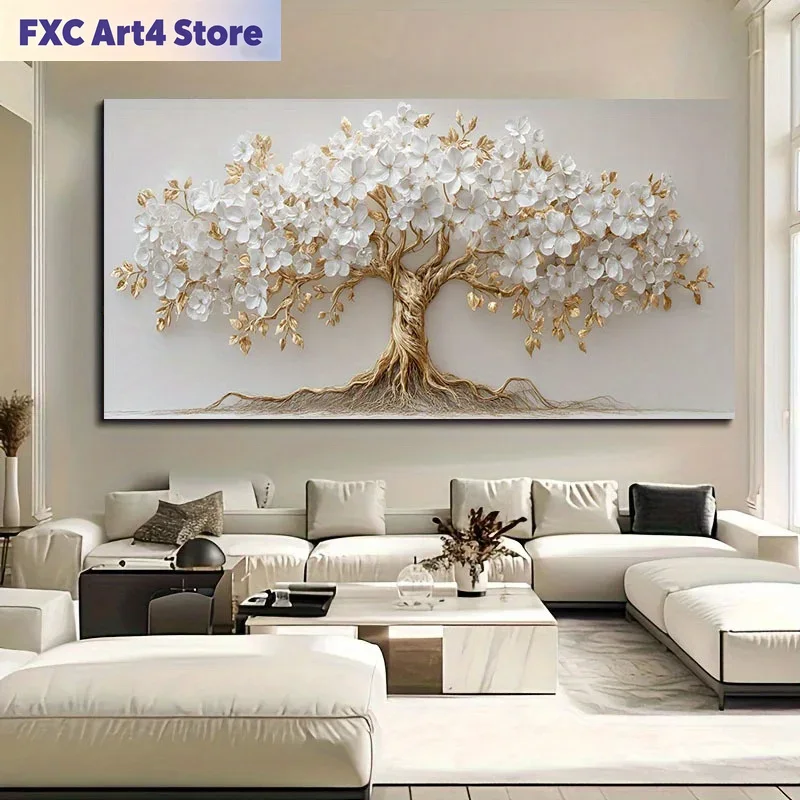 Live Plant Fertilizer - Frameless Large White Flower Nordic Tree