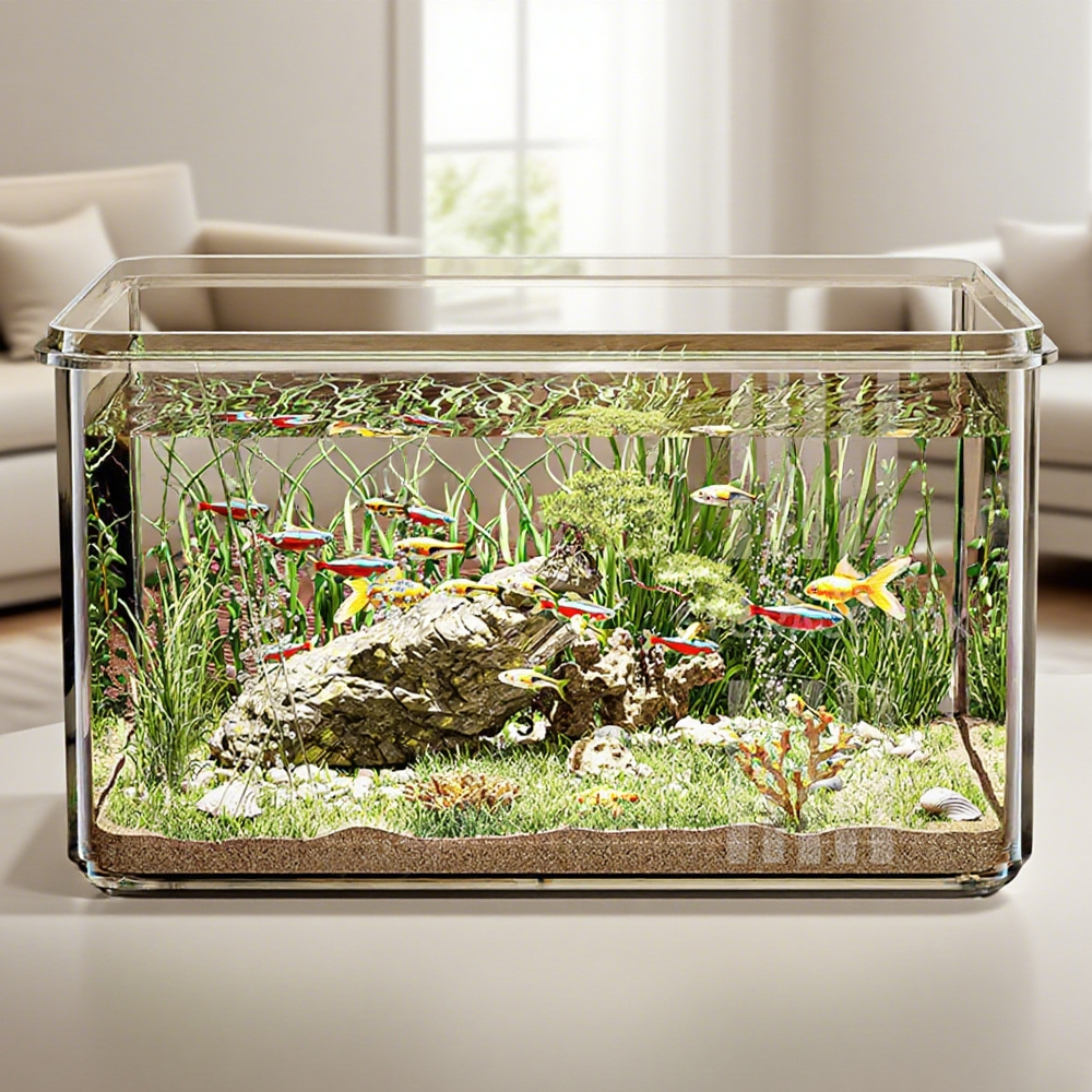 1 PC Transparent Aquarium Crea - Xiaomi Aquarium Fish Tank avis et prix