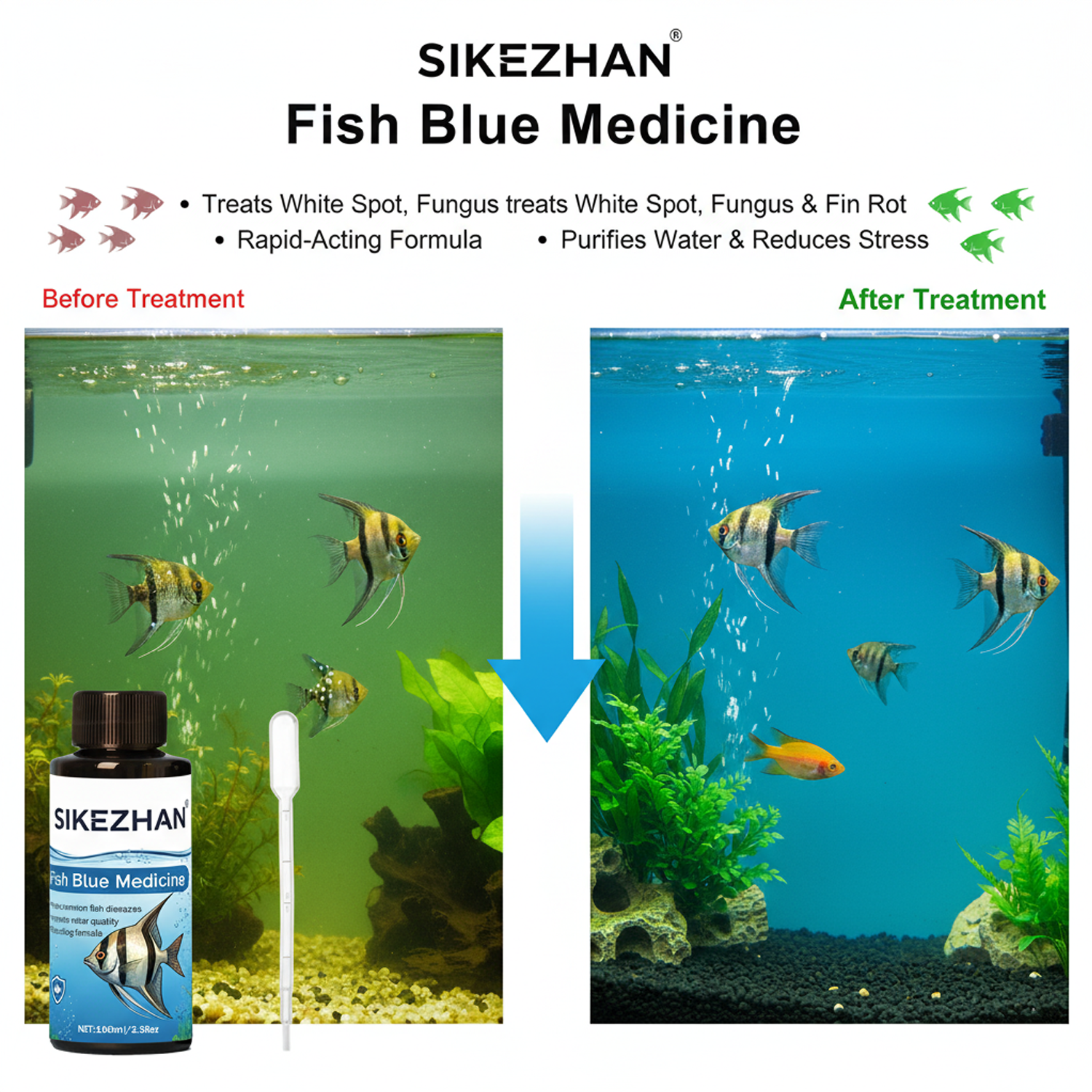 Large 500ml Methylene Blue Fis - Aquarium Xxl avis et prix