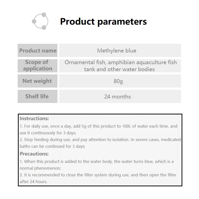 Methylene Blue Ornamental Fish - Aquarium Fish Parrot avis et prix