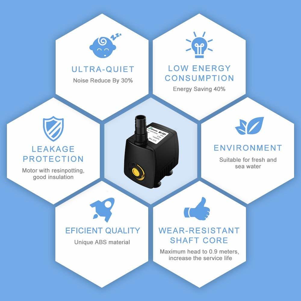 220V 300-800L/h Submersible Wa - Aquarium Fish Rate avis et prix