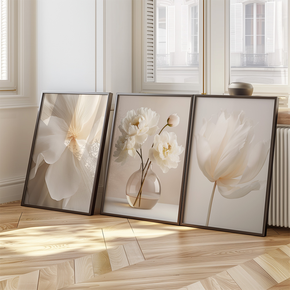 Set of 3 Minimalist White Peon - Live Plant Fertilizer avis et prix