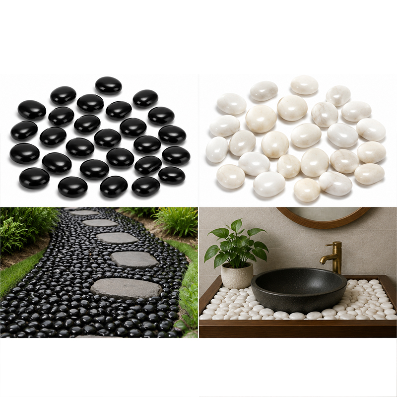 White&Black Polished River Roc - Aquarium Fish Gallery avis et prix
