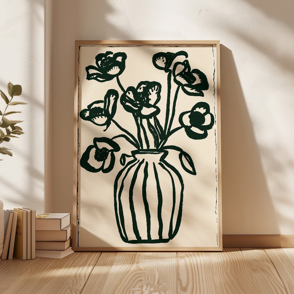 1pc Retro Beige Floral Line Pr - Live Plant Fertilizer avis et prix