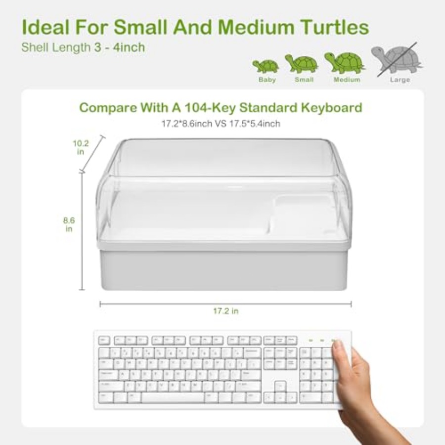 Turtle Tank Acrylic Habitat Ki - Aquarium Fish Zone avis et prix