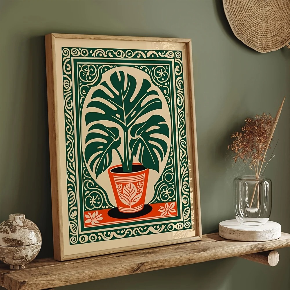 Bohemian Monstera Plant Canvas - Live Plant Fertilizer avis et prix