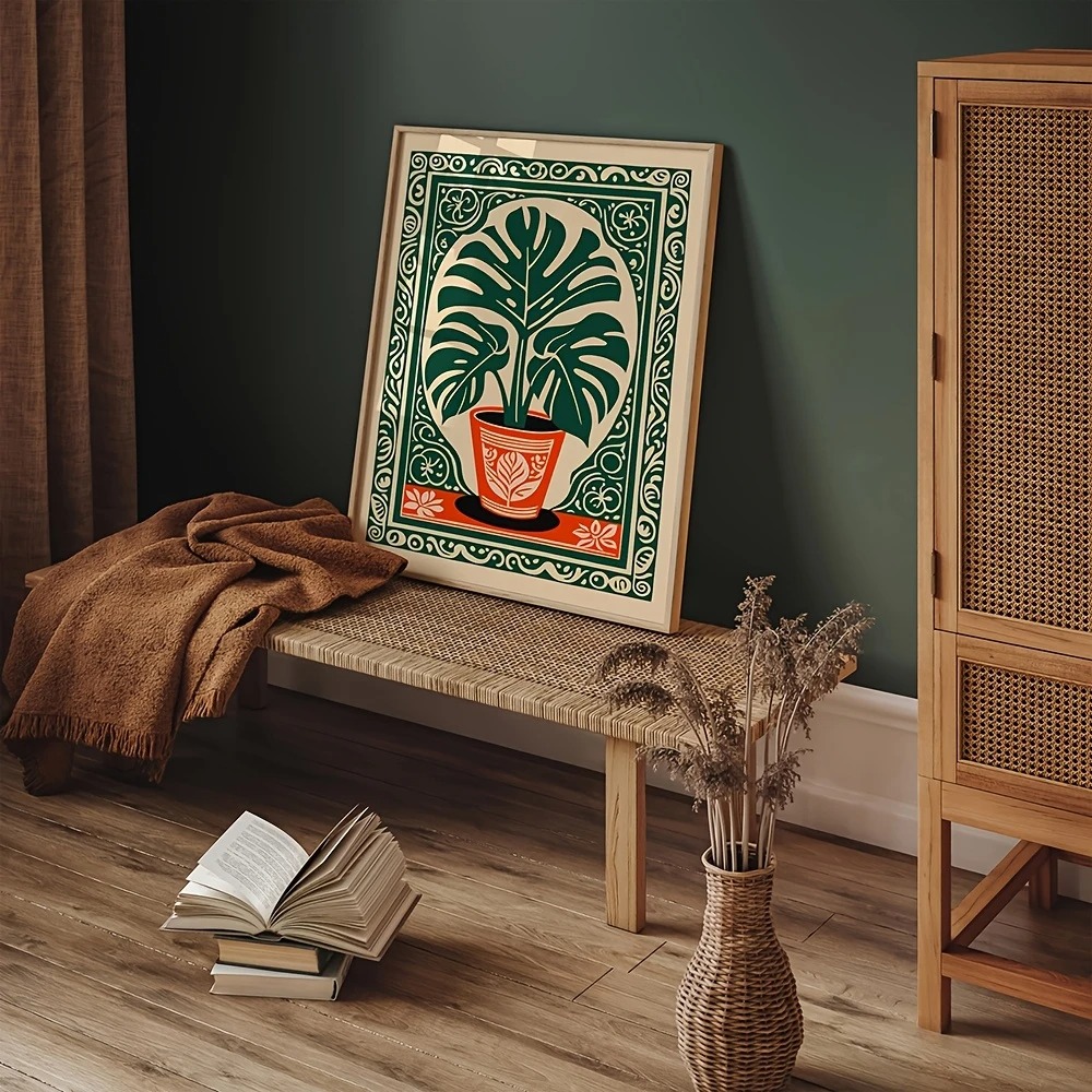 Bohemian Monstera Plant Canvas - Live Plant Fertilizer avis et prix