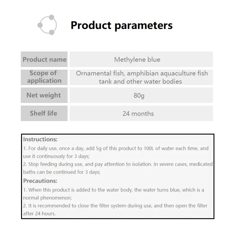 Methylene Blue Ornamental Fish - Aquarium Fish Parrot avis et prix