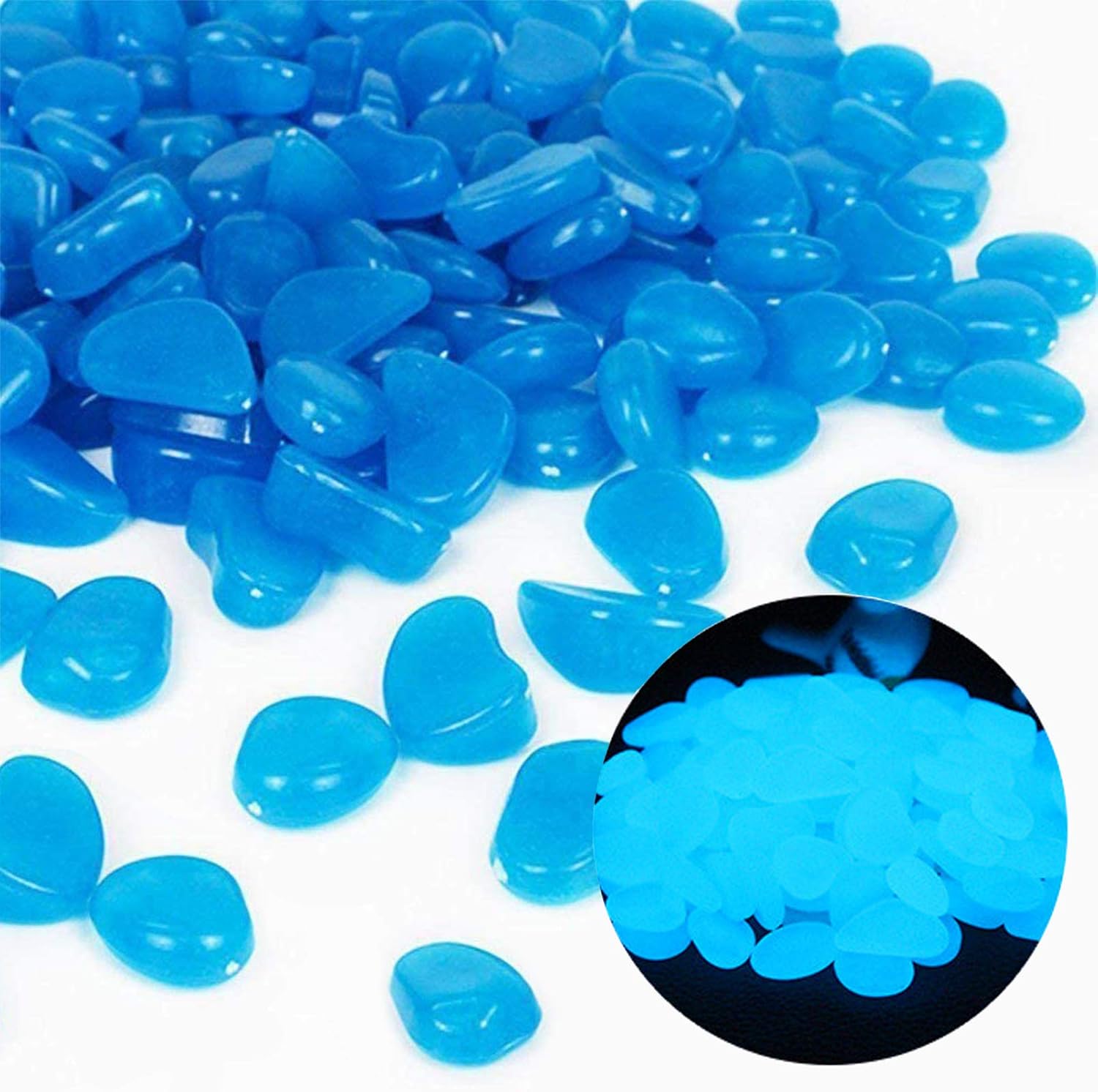 Fish Tank Rocks Glow Blue Pebb - Aquarium Fish Gallery avis et prix