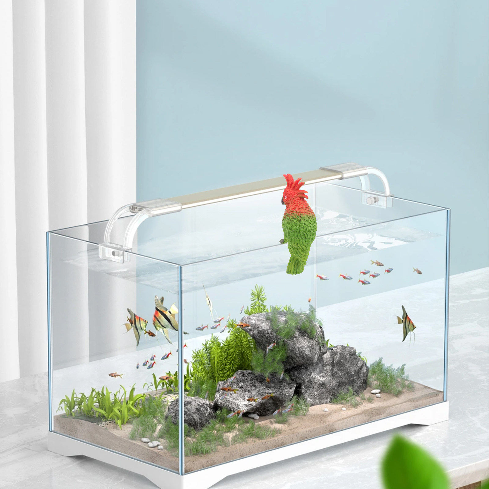 Mini Parrot Aquarium Wall Hang - Aquarium Fish Parrot avis et prix