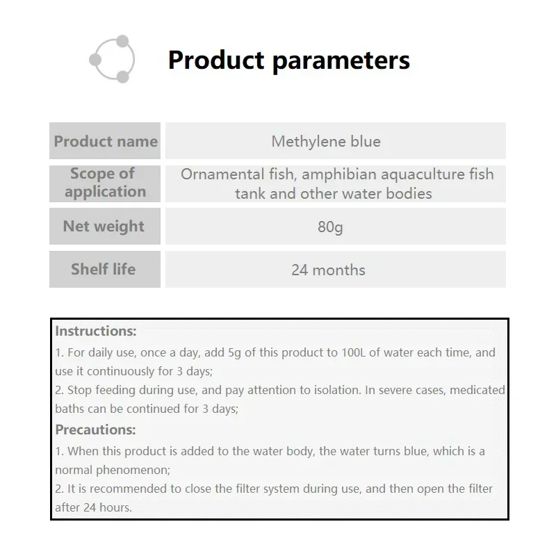 Methylene Blue Ornamental Fish - Aquarium Fish Parrot avis et prix