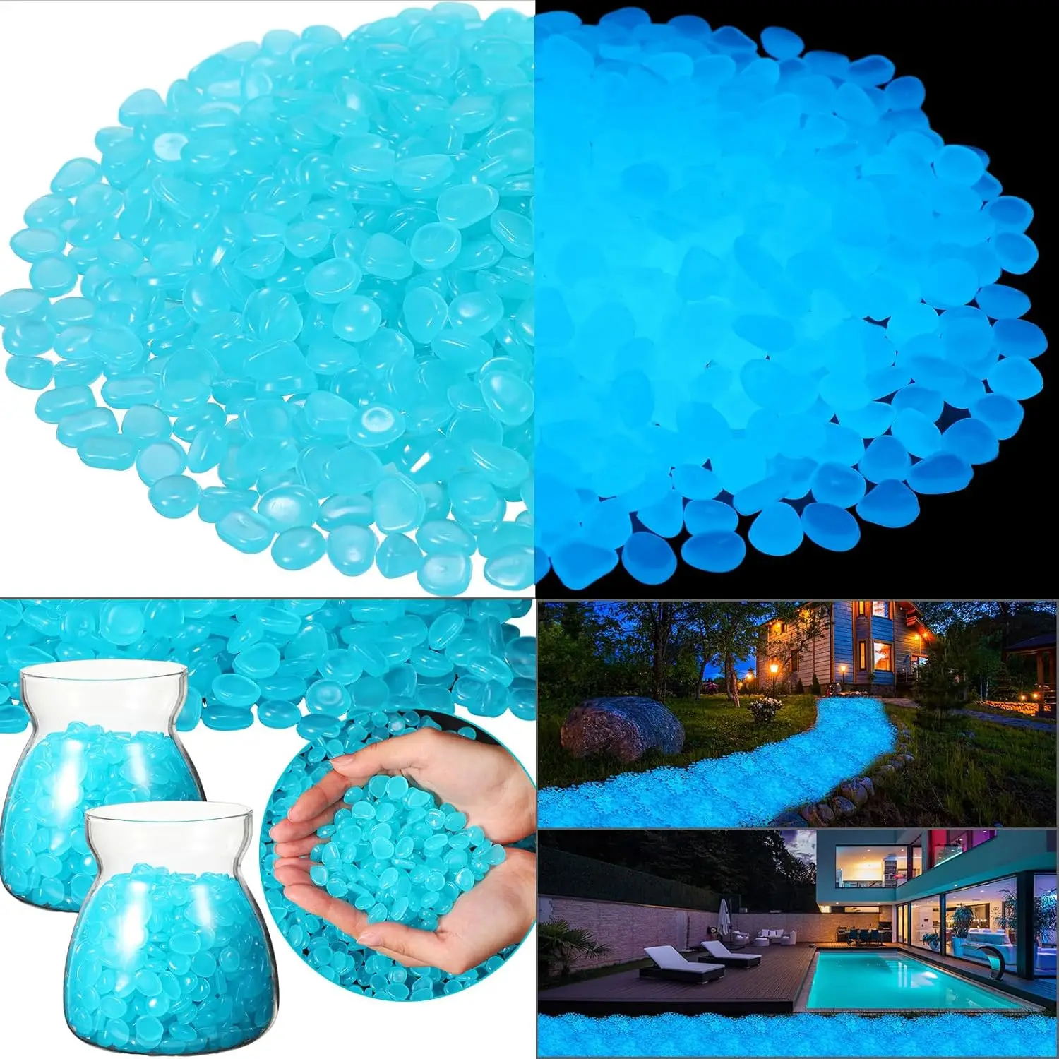 500Pcs Glow in The Dark Garden - Aquarium Fish Gallery avis et prix